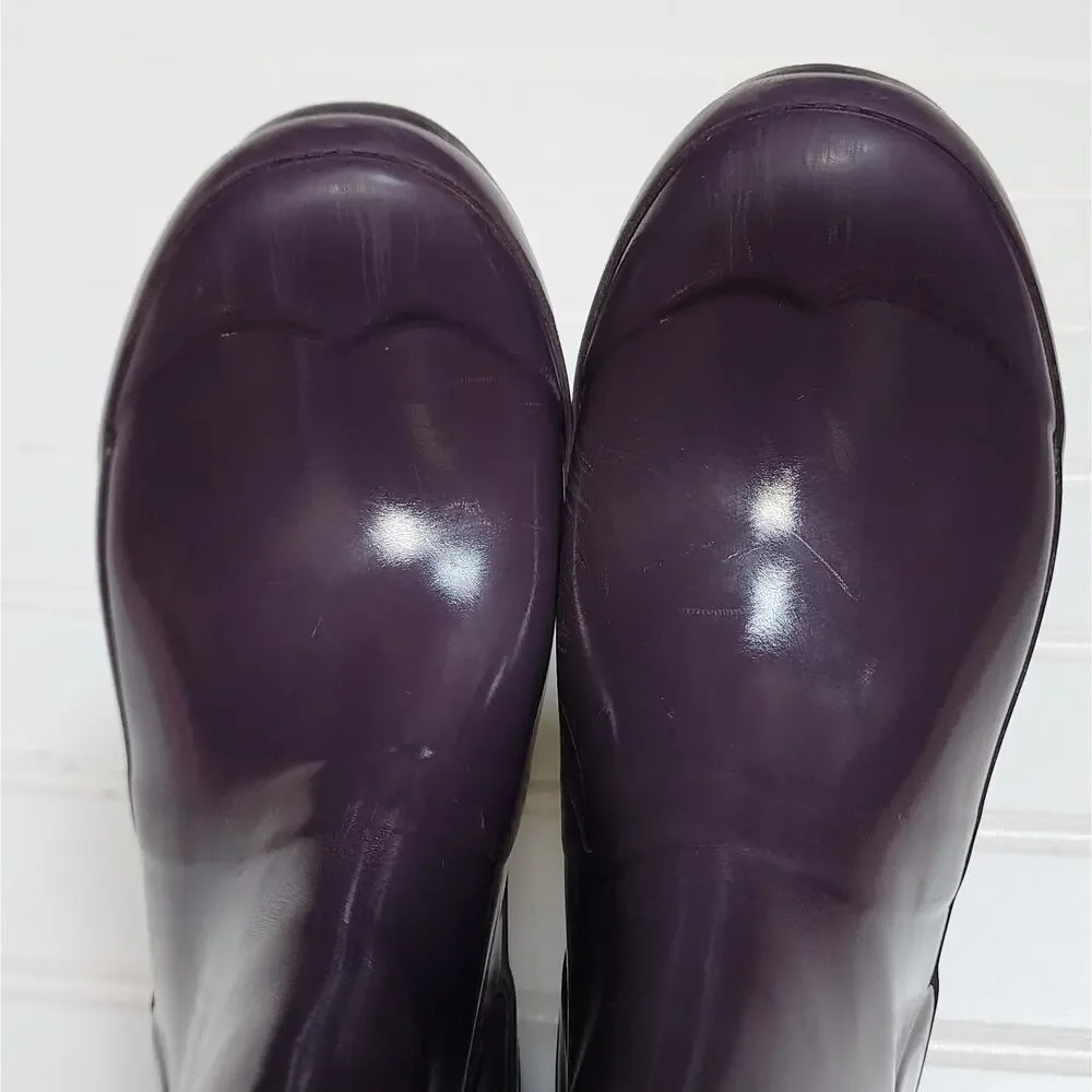 Hunter Youth Original Waterproof Dark Purple Rain Boots Size 3B/4G